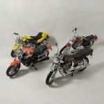 MOTOCICLETA - Lote 02 com 04 (quatro) Miniaturas de Motos diversas (Harley, Suzuki, Guzzi Centauro e Yamara).