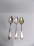 3 colheres de prata 90, no estado, 21 cm