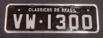 Placa de Automóvel;Tema:VW-1300 Clássicos do Brasil; Cor: Preto e Cinza: Olhem as Fotos!