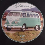 Placa Decorativa Kombi Verde 1965, Inscrição Clássico, Material Metal; ;Dimensões:50cm Diâmetro; Olhem as Fotos!