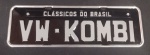 Placa de Automóvel;Tema:VW-Kombi;Clássicos do Brasil; Cor: Preto e Cinza: Olhem as Fotos!