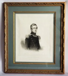 HENRI DUQUE DE AUMALE (1822 - 1897)  JOVEM NESTA LITOGRAFIA.TIO DO PRÍNCIPE GASTÃO DE ORLEANS,CONDE DE EU E DA PRINCESA ISABEL. HENRI D ORLEANS, DUC DAUMALE. PEINT PAR F WINTERHALTER. IMPRIMÉ PAR LEMERCIER BERNARD & CE. LITH PAR LEON NOEL . COM PASSE PARTOUT.FRANÇA, SEC. XIX  79 X 70 CMNOTA: Henrique Eugênio Filipe Luís de Orléans (em francês: Henri Eugène Philippe Louis; Paris, 16 de janeiro de 1822  Giardinello, 7 de maio de 1897), foi um príncipe francês da Casa de Orléans e Duque de Aumale, um dos primeiros bibliófilos e colecionadores de arte antiga de seu tempo. Era filho do rei Luís Filipe I da França e de sua esposa, a princesa Maria Amélia de Nápoles e Sicília.