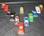 12 Carrinhos - Medidas Do Maior : 2cm X 5cm - Em Bom Estado De Conservação.