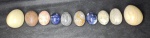 Dez Pedras em granito colorido - ótimo estado de conservação - Altura da maior: 8 cm