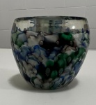 Cinzeiro em murano - diâmetro 9 x altura 9 cm.