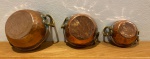 Três mini tacho decorativo em cobre - comprimento do maior 9 cm
