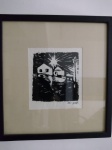Oswaldo Goeldi ( 1895-1961) - xilogravura em papel de arroz, medindo: 17 cm x 19 cm (Emoldurado)