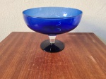 Fruteira vidro azul