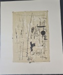 Gravura - Ubirajara Ribeiro - Medida externa: 38 x 58 cm