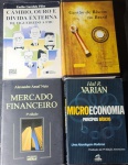4 Livros: Gestão  De Riscos No Brasil - Gyorgy Varga  Editora Livia Mattos - Câmbio , Ouro E Dívida Externa De Figueiredo A Fhc  - Editora Saraiva - Alexandre Assaf Neto - Mercado Financeiro Editora Atlas   - Hal R.varian Micro Economia Princípios Básicos  Editora Campus