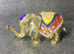 Elefante De Cristal Swarovski - Cobre Com Banhado De Ouro - (Pequeno) - Medidas: 9cm x 5cm