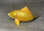 Peixe De Cristal Swarovski - Cobre Com Banhado De Ouro - (Grande) - Medidas: 12cm x 6cm