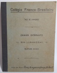 Colecionismo - Antigo Boletim de Notas do Colégio Franco - Brasileiro - Grande Externato - RJ - 1952 - Possui anotações - Medida: 18,5 x 13 cm.