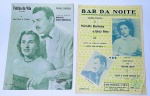 6 Antigas Partículas Musicais - Anos 50/60 - Bar da Noite - Feitiço da vila - Maringá Noches Del Paraguay - Pensando em Ti - Mi carta - Medida maior: 32 x 23,5 cm.