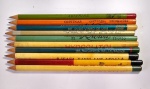 Lote de 10 Antigos e Raros lápis Promocionais de Empresas - Medida de cada aprox.: 17 cm de comprimento.