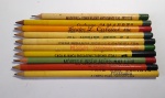 Lote de 10 Antigos e Raros lápis Promocionais de Empresas diversas - Medida de cada aprox.: 17 cm de comprimento.