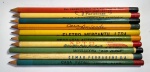 Lote de 10 Antigos e Raros lápis Promocionais de Empresas diversas - Medida de cada aprox.: 17 cm de comprimento.