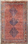 GRANDE tapete persa com decoração de losangos. Medida: 358 cm x 249 cm.