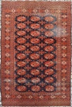 Tapete Bokhara na cor vermelha. Medida: 166cm x 121cm.