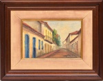 ANNA TIMOTHEO - ACID - 1980 - OST - PARATY-  RUA DE PARATY - MOLDURA EM MADEIRA - MEDIDA EXTERNA: 46 X 57. MEDIDA INTERNA: 21 X 32.