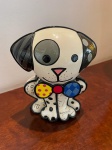 Belíssima Escultura Romero Brito representando cachorro em perfeito estado. *