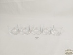 Jogo de 5 Copos em Cristal translucido para Licor . Medida: 5,5 cm altura x 5 cm diametro
