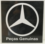 COLECIONISMO - Placa decorativa MERCEDEZ BENZ - Med. 30x30 cm. Peças Genuínas. Produto conforme fotos originais do lote.