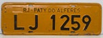 COLECIONISMO - Placa automotiva - Paty do Alferes - RJ - LJ 1259. Produto conforme fotos originais do lote.