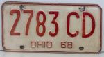 COLECIONISMO - Placa automotiva - Americana - OHIO - 2783 - CD. Produto conforme fotos originais do lote.