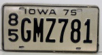 COLECIONISMO - Placa automotiva - Americana - IOWA - GMZ - 781. Produto conforme fotos originais do lote.