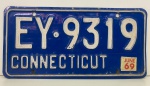 COLECIONISMO - Placa automotiva - Americana - CONNECTICUT - YE - 9319. Produto conforme fotos originais do lote.