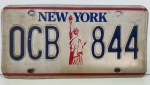 COLECIONISMO - Placa automotiva - Americana - NEW YORK - OCB 844. Produto conforme fotos originais do lote.