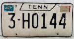 COLECIONISMO - Placa automotiva - Americana - TENN - 3 - HO144. Produto conforme fotos originais do lote.