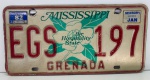 COLECIONISMO - Placa automotiva - Americana - MISSISSIPPI - EGS - 197. Produto conforme fotos originais do lote.