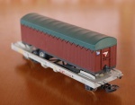 FERROMODELISMO - JOUEF - VOITURES VOYAGEURS ET WAGONS - Made in France - Vagão de carroça e reboque. Escala 1/87. Acompanha a caixa. Produto conforme fotos originais do lote.