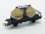 FERROMODELISMO - JOUEF - VOITURES VOYAGEURS ET WAGONS - Made in France - Vagão de transporte de pó - CIMENTO. Escala 1/87. Acompanha a caixa. Produto conforme fotos originais do lote.