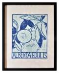 Zaven Paré (1961). ALBERTA EDULIS. Rio de Janeiro, 1993. Linoleogravura aquarelada (Velin d'Arche). Exemplar 2/15. 42 x 32 cm. Assinado no cid.