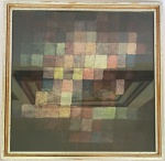 Reprodução Paul Klee - Abstração - Reprodução com moldura em madeira e proteção de vidro.  Med. 50X50cm Desgastes na moldura 