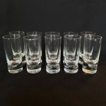 Conj. com 10 copos para vodka em vidro Med. 8,5cm de altura