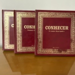 Coleção Conhecer - Dicionário Enciclopédico - Abril Cultural com 3 volumes med. 24X26cm