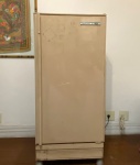 BRASTEMP - Antiga geladeira capacidade 280 litros, med. 60cm de cumprimento, 60cm de largura e 136cm de altura. Apresenta ferrugem - Retirada com agendamento no Leblon por conta do arrematante.