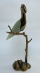 Escultura em forma de pássaro, bronze e resina. 35 cm de altura