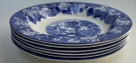 ENOCH WOOD´S - WOOD & SONS. 6 pratos fundos de porcelana inglesa. 23 cm de diâmetro.