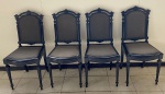 4 cadeiras pretas 40 x 41 x 92 cm de altura
