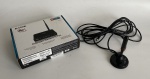 Roteador Dlink e antena digital. Maior: 23,5 x 19 x 6 cm de altura