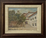 A. Seabra. Óleo sobre placa. 18,5 x 23. Medida total com a moldura: 32 x 37 cm