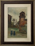 Lello. Freitas. Óleo sobre tela. 33 x 22 cm. Medida total com a moldura: 49 x 38 cm