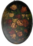 Estilo Escola Flamenga. Flores. Óleo sobre tela. 70 x 50 cm. 