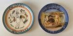 Restaurante da Boa Esperança e Guima - 2 pratos decorativos em cerâmica pintado à mão de restaurantes. 26 cm de diâmetro