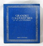 MÚSICA - Coletânea Grandes Compositores da Música Universal, contendo oito (8) Exemplares com um Discos Long-Play cada, em suas respectivas capas, publicado pela Editora Abril Cultural, acondicionados em capa dura. Originais da época. Capas com marcas do tempo.'